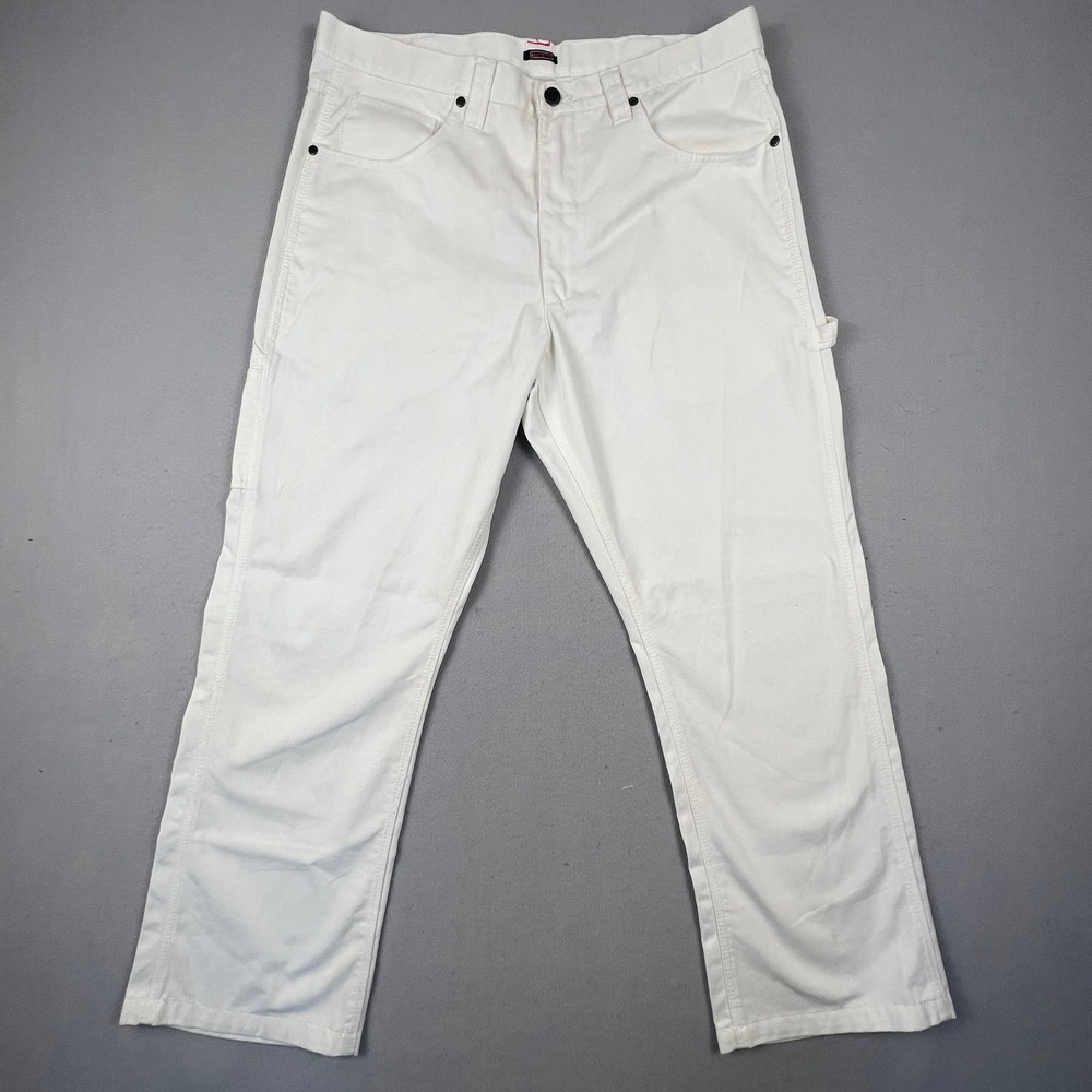 Carpenter Jeans Men's 36x30 White Craftsman Pants Utility‎ Workwear Artist rRver